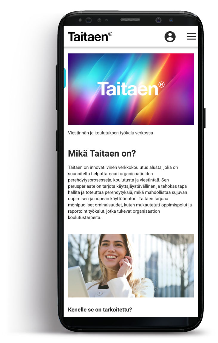 Taitaen® mobiiliversiota esittelevän videon paikkamerkki